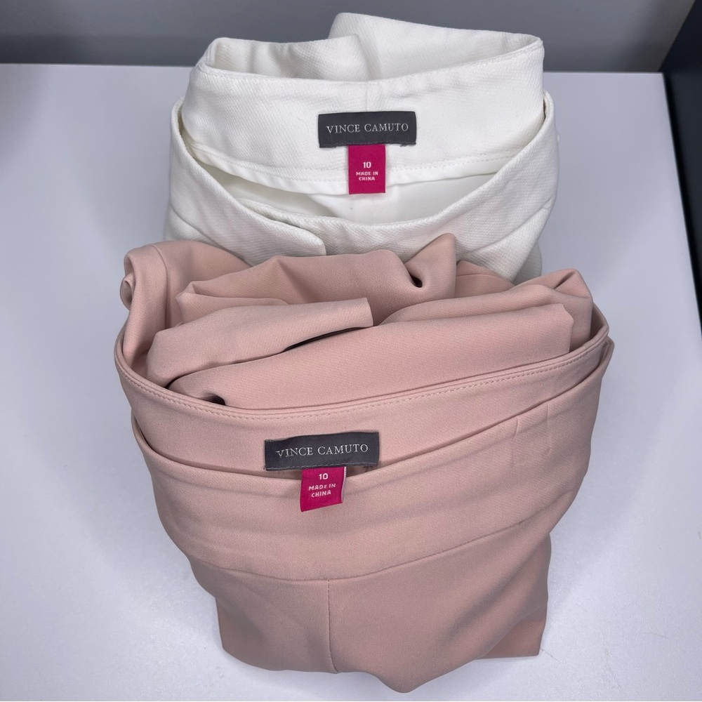 Vince Camuto Pink & White Dress Pants Lot of (2)